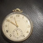 Elgin Gold Filled Yellow Open Face Pocket Watch Arabic Small Seconds Manual. Fixed Price $231.50.