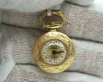 Vintage Apex 18K Yellow Gold Automatic Hand Winding Carvedcase 21MM Pocket Watch. Fixed Price $2200.00.