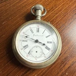 Vintage Centennial Pocket Watch With Cross & Beguelin 1776-1876 Exhibition Case. Fixed Price $123.50.