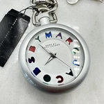 New Marc By Jacobs Silver Tone Chain Clip Charm Pocket Watch MBM7500. Fixed Price $91.99.