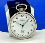 Railroad Men's Pocket Watch "everswiss" With Locomotive Vintage Rare. Fixed Price $140.00.