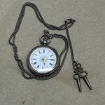 Antique European .935 Silver Open Face Wind Pocket Watch With Both Keys 38MM. Fixed Price $299.99.