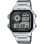 Casio Men Black And Silver Digital Watch AE-1200WHD-1AV. Fixed Price $54.95.