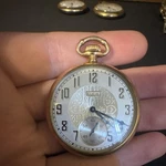 Elgin Gold Filled Yellow Open Face Pocket Watch Silver Arabic Dial Manual. Fixed Price $111.00.