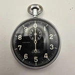 Nero Lemania Stopwatch Manual Steel Vintage Swiss With Black Dial.. Fixed Price $228.75.