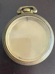 Vintage 18S Base Metal Keystone Pocket Watch Case Only, Choo Train Back. Fixed Price $70.00.