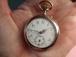 Vintage Sterling Pocket Watch Finger Bridge 2" X 1 3/8" Fully Hallmarked. Fixed Price $129.00.