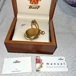 Tissot Quartz Pocket Watch White Dial Goldtone Case Chain+box+papers New Battery. Fixed Price $215.99.