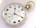 Swiss Made Omega Silver 925 Wind Up Men's Pocket Watch. Fixed Price $513.05.