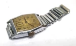 Vintage C1920S 30S Art Deco Gents Wrist Watch Chrome 15 Jewels Swiss Made. Fixed Price $18.84.