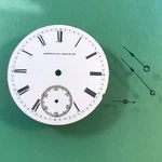 American Watch Co. Enamel Single Sunk Dial With Hands 8S Pocket - T419. Fixed Price $36.95.