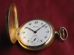 Vintage Arnex Gold Plated 17J Hunting Case Pocket Watch, Unitas 6498. Fixed Price $199.99.