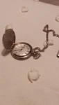 Colibri Silver Full Hunter Quartz Pocket Watch Roman Numerals Chain. Fixed Price $35.00.