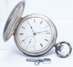 1871 Elgin National Watch Co. Gr. 12 Chas. Fargo Coin Silver Hunter Pocket. Fixed Price $499.99.