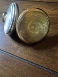 Gruen Swiss Quartz Full Hunter Pocket Watch Black Dial Gold Plated GST-904. Fixed Price $37.99.
