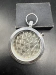 Minerva Watch Co Swiss Pocket Case Engraved Back 50MM Nickel Chromium. Fixed Price $45.00.