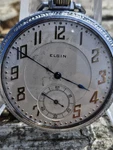 Elgin Size 12 Pocket Watch 15J Serviced With Hand Cleaned Case.. Fixed Price $130.00.