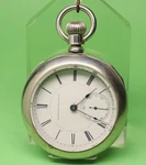 1879 Hampden 18S 11J Model 2 Lever Set Pocket Watch Dueber Silverine Case Runs. Fixed Price $174.95.