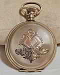 Elgin Full Hunter Ornate Floral Design G.f. Case 6 Size 15 Jewel Pocket Watch. Fixed Price $167.75.
