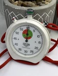 Vintage Heuer Trackmaster White Stop Watch 70S. Fixed Price $160.72.