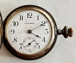 Antique Columbia, Co. Elgin Sterling Silver Pocket Watch. Fixed Price $161.55.