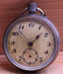 Gun Metal Low Grade Swiss Pocket Watch 48.7MM For Repair (ft). Fixed Price $26.95.