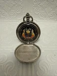 Vguc Collectible Franklin Mint Harley Davidson Flames Metal Pocket Watch W/ Case. Fixed Price $44.99.