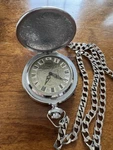 Molnija Silver Caliber 3602 Pocket Watch. Fixed Price $100.00.