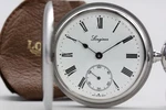 Near Mint W/ Case Longines L507.2 White Roman Dial Hand Winding Pocket Watch. Fixed Price $349.99.