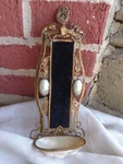 Antique French Mother Of Pearl Gold Gilt Ormolu Wall Display Pocket Watch Holder. Fixed Price $225.00.