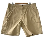 Orvis Cargo Shorts Mens Size 40 Brown Pockets Stretch Belt Loop 9" Inseam. Fixed Price $17.50.