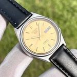 Vintage Seiko 5 Automatic Gold Toned Dial Dress Formal Japan Made Watch 7009. Fixed Price $80.00.