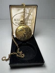 Andre Rivalle 17 Jewel Pocket Watch Swiss Hunting Scene Chain Box. Fixed Price $49.99.