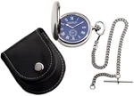 Jean Pierre Hunter Pocket Watch Blue Sunburst Dial Chrome Case Free Engraving. Fixed Price $194.68.