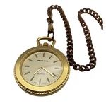 Milan Quartz Open Face Pocket Watch MLN1070 With Chain And Clip - Fresh Battery. Fixed Price $14.99.