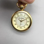 Gem Essence Pocket Watch Womens 32MM Gold Tone Interchangeable Back New Battery. Fixed Price $56.24.