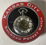 Kansas City Railroad Pocket Watch With Chain Inspired By Jessie James. Fixed Price $9.98.