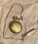 Vtg Colibri Pocket Watch Quartz Swiss Made Knife Fob & Chain Notworking. Fixed Price $39.00.