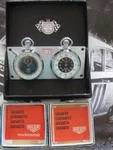 Heuer Trackstar Stopwatch Panel, Black Dials, Boxed Twins Since New And Working. Fixed Price $595.00.