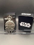 Star Wars Millennium Falcon Stainless Steel Deluxe Pocket Watch Accutime. Fixed Price $45.00.