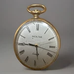 Vintage Solar Quartz Pocket Watch Roman Numerals Gold Tone As-is Repair. Fixed Price $50.00.