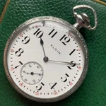 1917 Elgin Grade 293 16S Jewels Nickel Case Pocket Watch. Fixed Price $213.75.