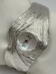 Sterling Silver Croton Mother Of Pearl Dial Leaf Wave Watch. Fixed Price $330.71.