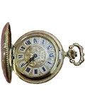 Elgin Yellow Gold Full Hunter Pocket Watch Roman Numerals Ornate Floral Case. Fixed Price $187.00.