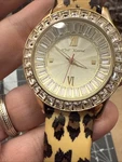 Betsy Johnson Ladies Watch Crystal Bezel Leopard Strap New Battery. Fixed Price $49.00.