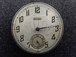 Vintage 12 Size Accro Swiss Openface Pocket Watch Movement - Not Running. Fixed Price $45.00.