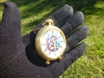Vintage Swiss Reuge Box Musical Alarm Pocket Watch/clock Gold Filled Case. Fixed Price $2850.00.