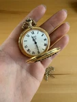 Andre Rivalle Spirit Of '76 Liberty Bell 17 Jewels Gold Tone Pocket Watch W/ Fob. Fixed Price $39.99.