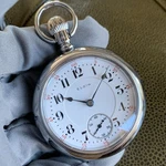 1907 Elgin Father Time 18S 21 Jewels Railroad Display Case Pocket Watch. Fixed Price $664.05.