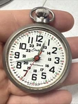 Endura "minuteman"pocket Watch...working...made Gt. Britain. Fixed Price $39.99.